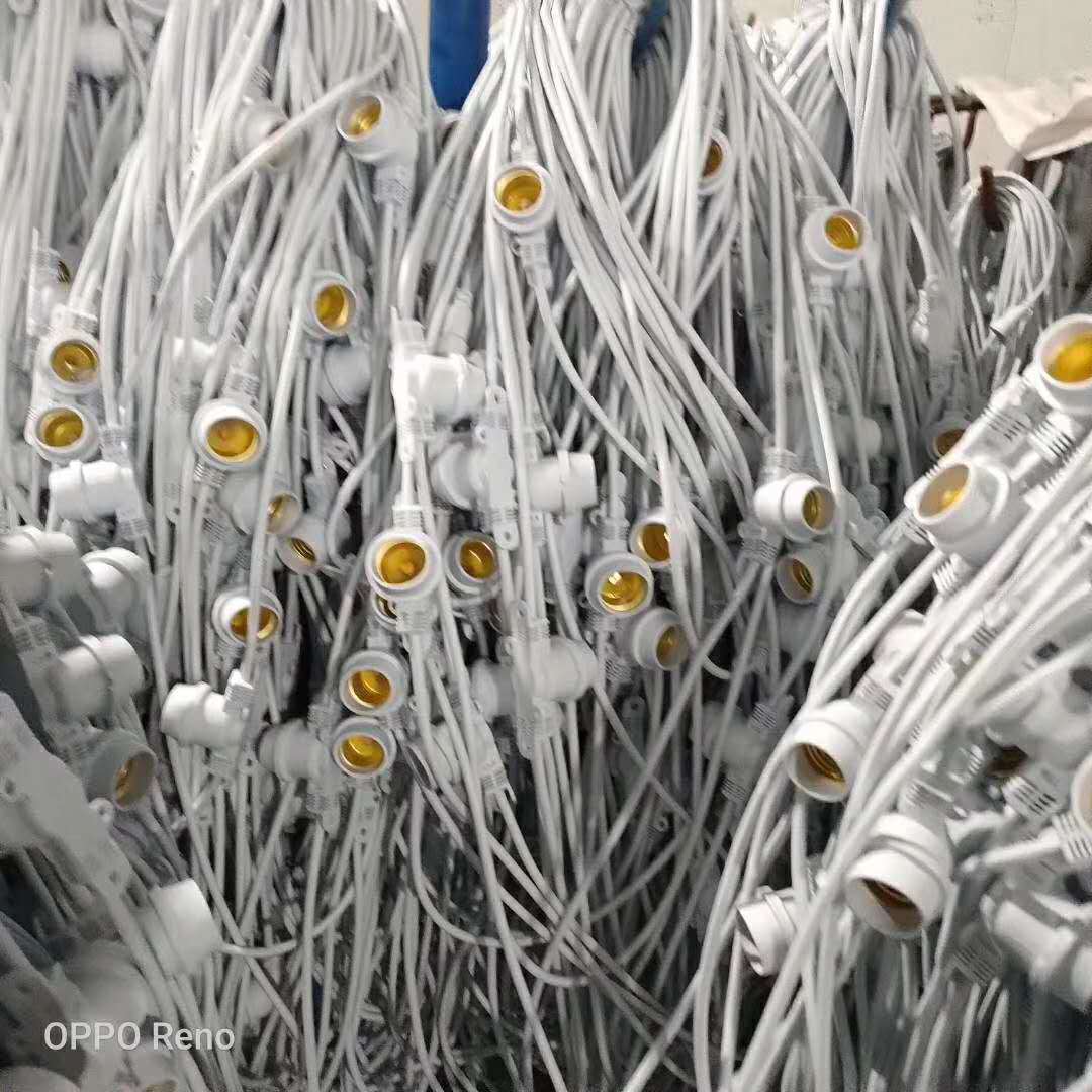 厂家直营 E27E26灯串线屋顶吊灯线庭院防水灯串 定制