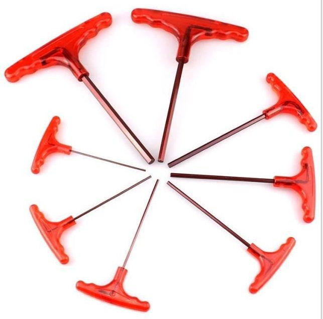 加硬红色柄T形内六角扳手 T字形内六角板手多种 规格 可选