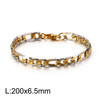 Accessory stainless steel, bracelet, men's trend chain, Korean style, wholesale, custom made