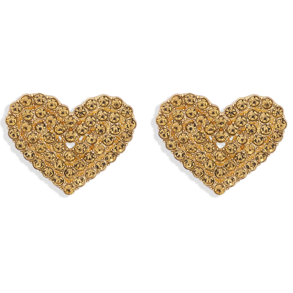 New Alloy With Diamonds Autumn And Winter Multicolor Fashion Peach Heart Earrings display picture 2