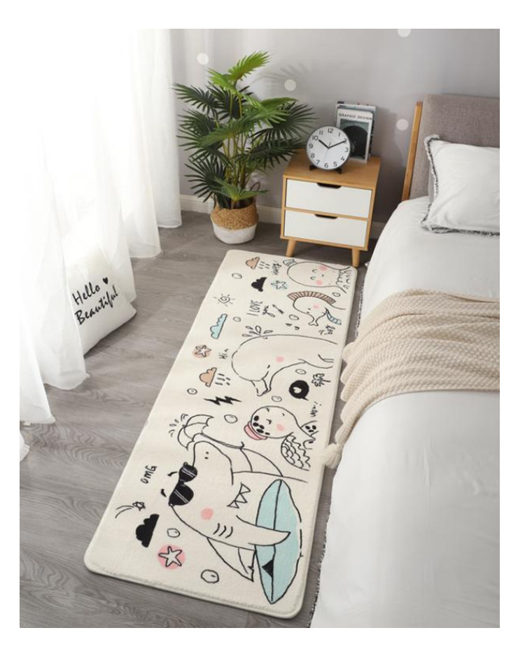 北欧仿羊绒地毯地垫,民宿酒店地毯,茶几沙发地毯,客厅卧室床边满铺柔软地毯