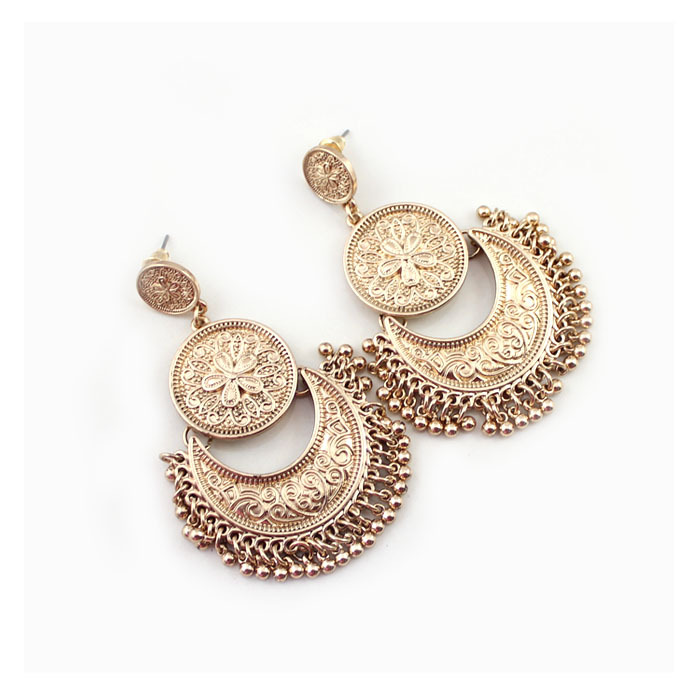 Retro Ethnic Style Geometric Alloy Plating Women's Drop Earrings display picture 5