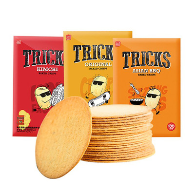 印尼进口泰氏宝特力脆180g薯香马铃薯薄脆饼干三口味网红零食批发|ms