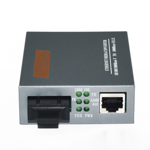 A single-mode dual-fiber external gigabit optical fiber transmitter/receiver HTB-GS-03, one unit