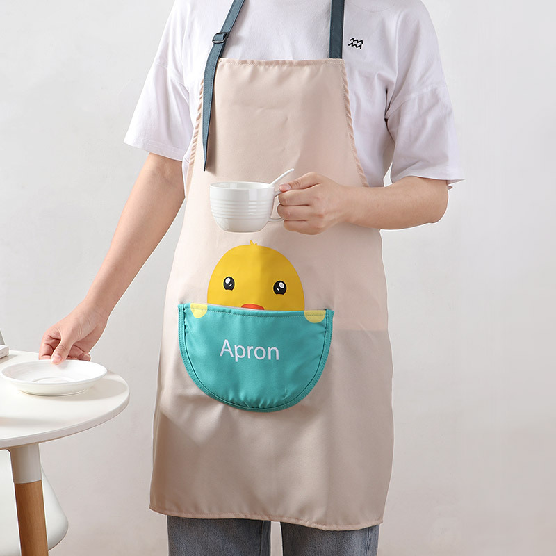 Delantal delgado de verano dibujos animados simple cocina casera moda cintura cocina impermeable a prueba de aceite
