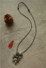 Accessories, long brooch, necklace, cotton and linen, simple and elegant design