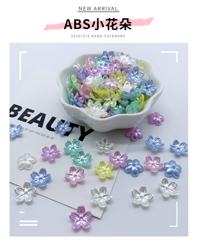 Factory direct sales of ABS mid-hole headwear, hairpin accessories, small flower diy handcrafted retro headwear accessories, versatile detail image 2