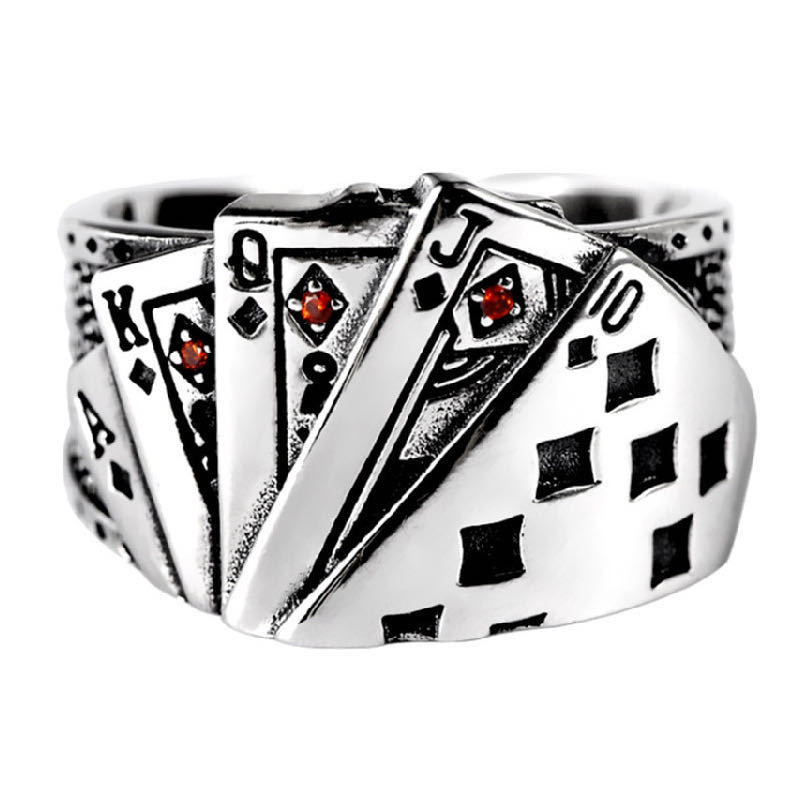 Retro Solid Color Alloy Plating Men's Rings display picture 5