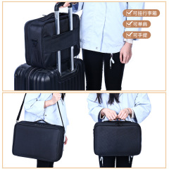 Large capacity storage cosmetic bag portable portable travel makeup artist and makeup bag double layer makeup box wholesale