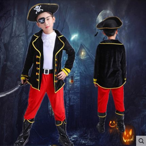 Halloween Girls boys jazz dance costumes for children boy cospaly pirate king role performance prince clothes suit