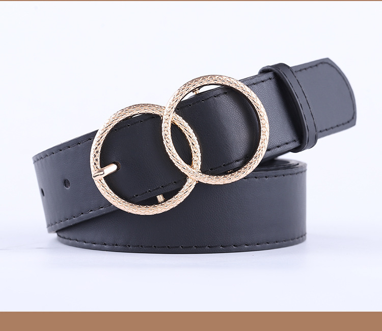 Fashionable Combination Ladies Black Belt Inlaid Rhinestone Pearl Buckle High-end Belt Spot Wholesale Nihaojewelry display picture 2