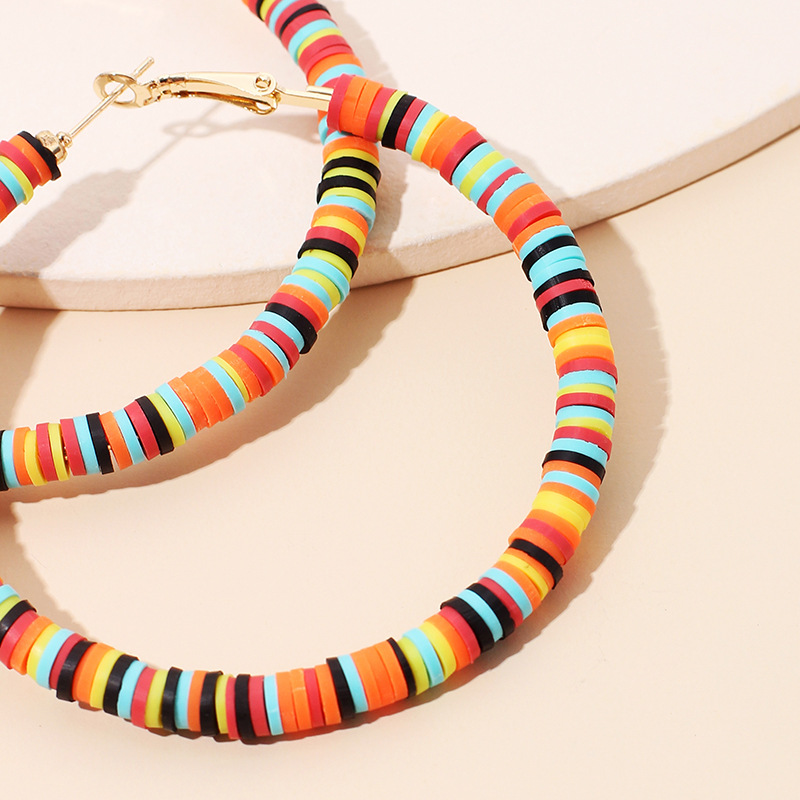 14g Weight Earrings Classification Travel Occasion soft clay Material Women'S Gender Sky Blue, Red, Yellow, Black Color Soft Clay Earrings 8