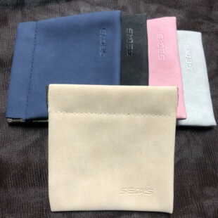 Sheepskin Bag Sheepskin Pu Bag Hardware External Shrapnel Automatic Storage Bag Pu Bag Headphone Waterproof Leather Bag