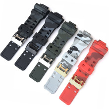 迷彩色橡胶表带适配西欧G-SHOCK GA-100 120 110 GD120手表配件