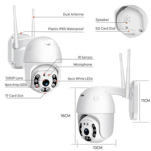 2MP 4MP 8MP Outdoor Waterproof A8 Security Camera Wireless PTZ Camera 360-degree Pan-Tilt Surveillance Dome