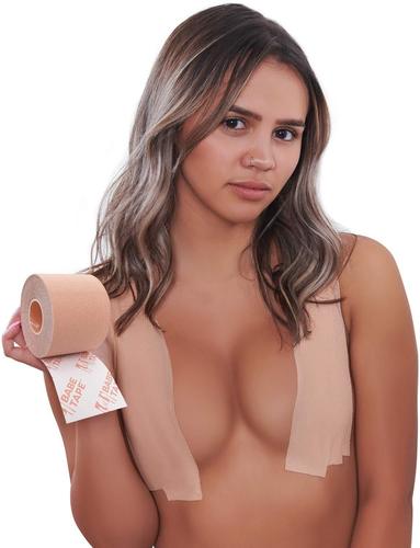 跨境布胶带文胸Boobtape bra可裁剪乳贴隐形文胸弹力布胸贴提胸带