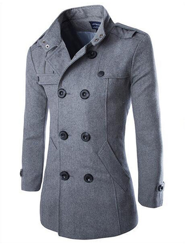 ebay力推款外贸出口呢大衣精品呢子大衣外套Y014