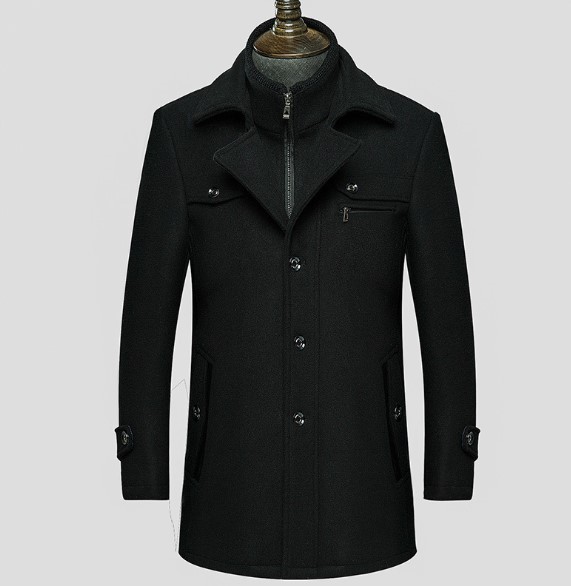 2023 abrigo de hombre Otoño e Invierno chaqueta de hombre collar chaqueta de lana de hombre más tamaño chaqueta de lana ropa de hombre image 8