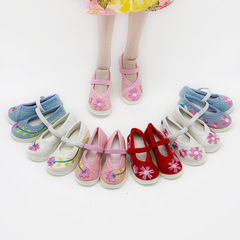 60cm娃娃古裝繡花鞋BJD/SD3分60CM心怡古風7.8cm低跟鞋