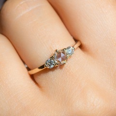 Moonlit Glow: European & American Style Minimalist Women's Wedding Rings &ndash; Zircon-Inlaid, Genuine Gold-Plated Cross-Border Accessories Wholesale&mdash;Factory Direct Sales