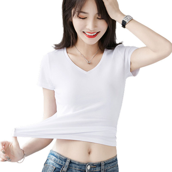 Spring cotton sexy short T-shirt