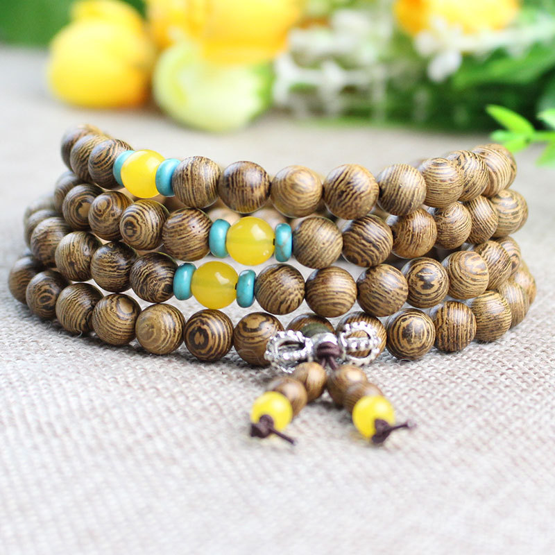 Manufactor wholesale Wenge Bracelet Wenge Beads beads Hand string 108 Business gifts texture US men and women