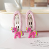 Children's cartoon hair accessory, resin, hairgrip, bangs, new collection, Korean style, 1 pair