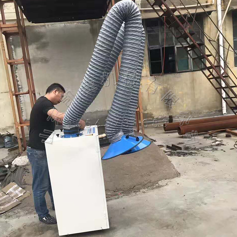 烟气悬浮空气旱烟净化机 工厂焊接气熔割净化装置单臂焊烟净化器