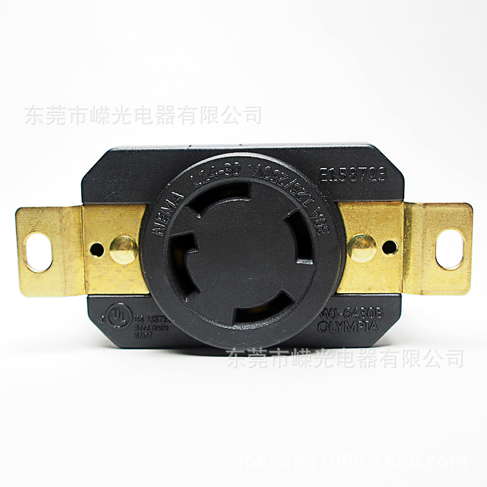 NEMA L14-30 WJ-6430B 30A 125/250V 美国半导体医疗器械插座