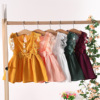 Autumn lace dress sleevless, 2020, Korean style, lace dress