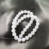 Agate round beads, chain white jade