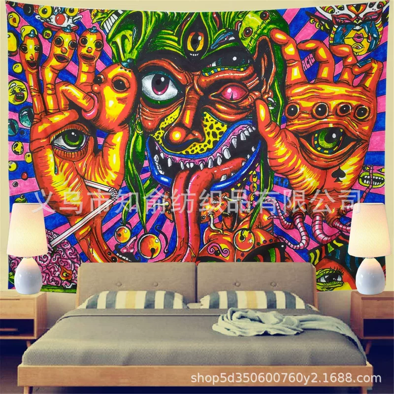 Multicoloured tapestry, boho style