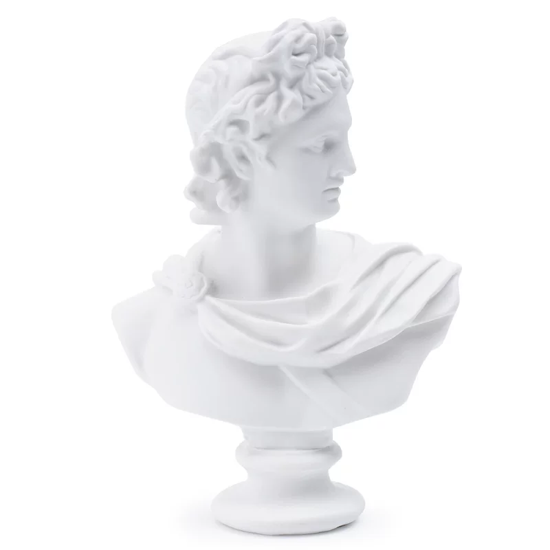 Известняковая гипсовая статуя художественная быстрая зарисовка скетч plaster похожий домашний декоративный орнамент фигура как Аполлон