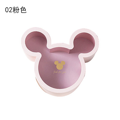 Facebook Mickey caja transparente ventana PVC flor caja de regalo de embalaje DIY hecho a mano floral arreglo de flores caja de ventas directas de la fábrica