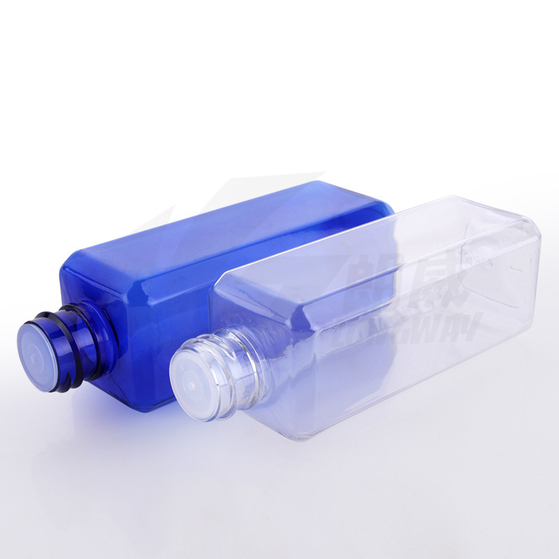100ml de polvo cuadrado botella de bomba botella de boca de pájaro botella de loción cosmética sub-botella de plástico para mascotas