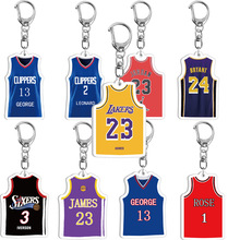 球衣款 NBA周边 亚克力钥匙扣 科比詹姆斯字母哥 饰品挂件