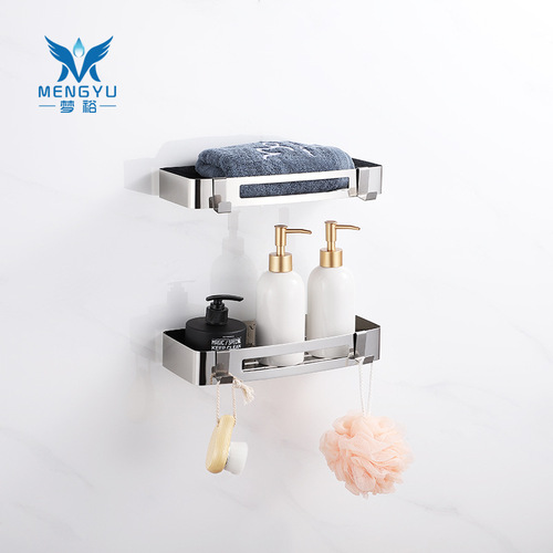 Manufacturer of Origin 304 Stainless Steel Triangular Corner Storage Rack for Bathroom Toilet No-Drill Shower Shelf