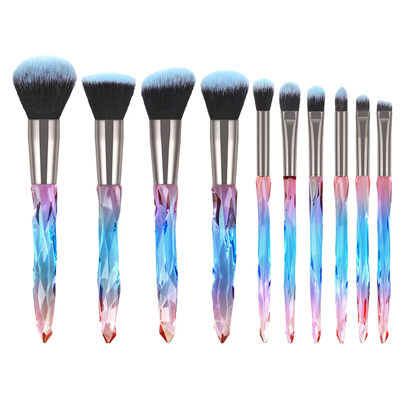 Crystal Diamond Handle Makeup Brush Set