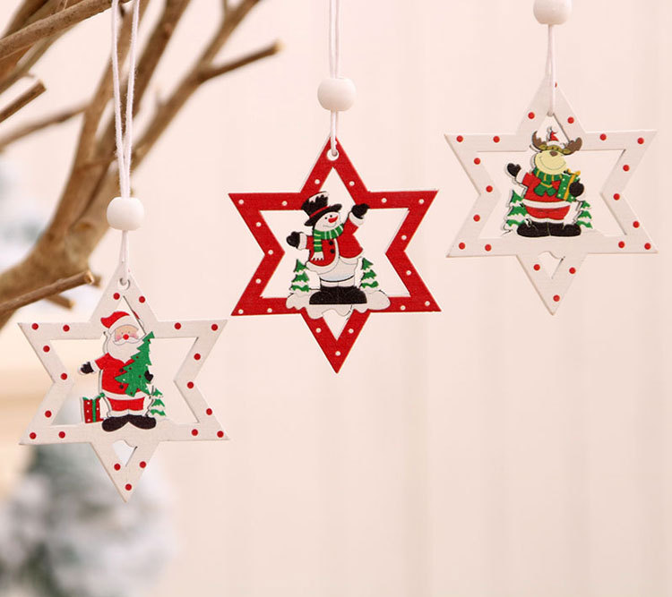 130g Weight Christmas Festival Multicolor Color Creative Mini Diy Christmas Pendant Christmas Tree Laser Hollow Small Pendant 2
