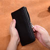 clutch bag genuine leather Top layer leather leisure time High-capacity zipper have more cash than can be accounted for mobile phone wallet multi-function Handbag