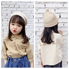2024 Spring New Children's Clothing Girls Korean Spring Embroidered Shirt Spring Shirt 20615