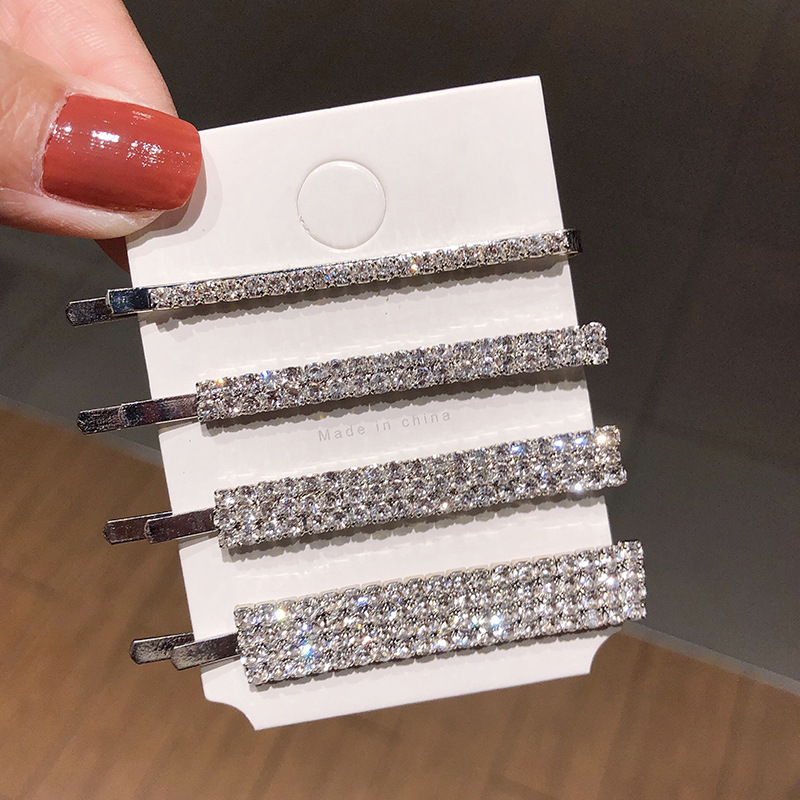 Korean New Fashion Simple Super Flash Diamond Set Hairpin Set Wholesale display picture 8