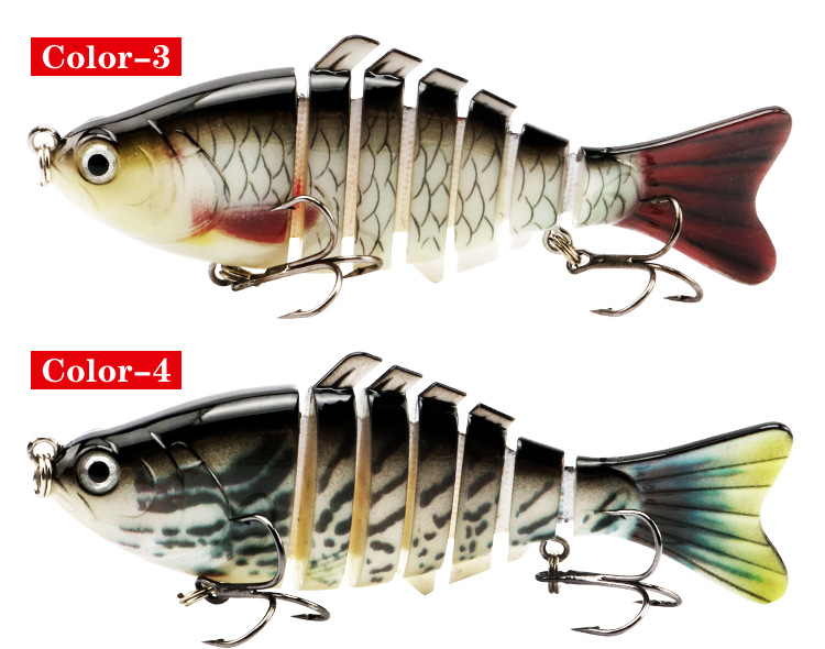 Large hard 7 segments minnow lure bait