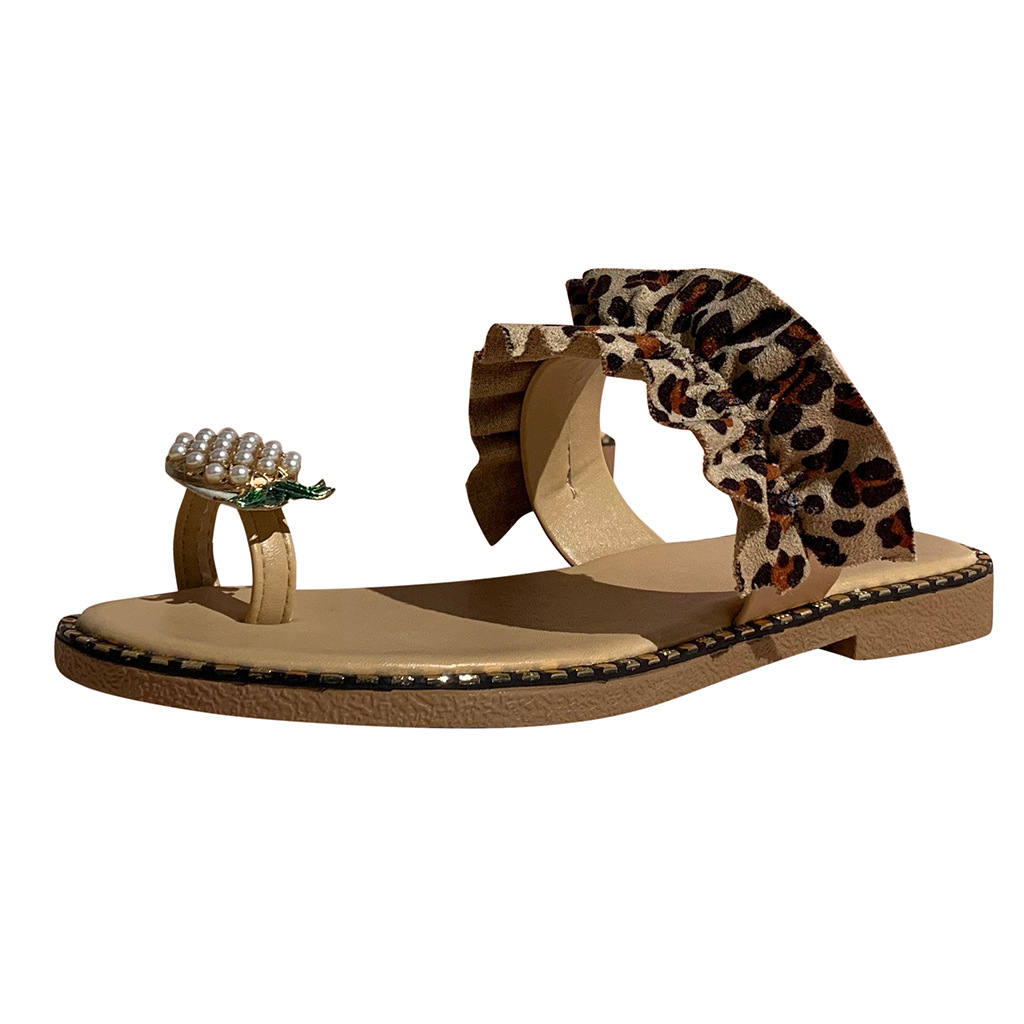 Mujeres Básico Leopardo Punta Abierta Zapatillas De Diapositivas display picture 6