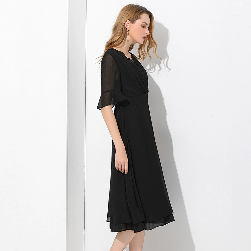 Шифоновая модная летняя одежда, кружевная юбка, европейский стиль, plus size, облегающая
