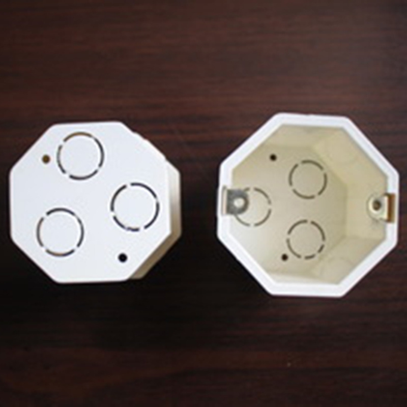 86型60八角接线盒 PVC阻燃暗装塑料工程墙壁开关底盒电缆接线盒子