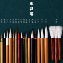 厂家绘物志水彩笔水彩画笔国画小楷上色勾线描边羊兼毫花枝俏学生