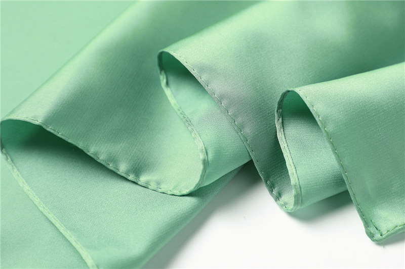 Simple solid color scarf for women, simulated silk square scarf 70cm European and American basic style with shirt, professional scarf to tie hair_voghion.com