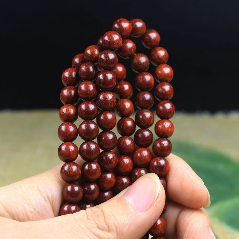Bracelet rosewood, wooden rosary with round beads, wholesale