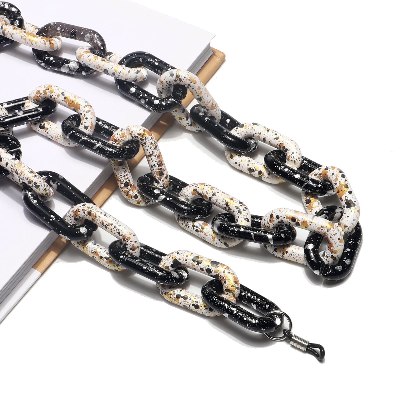 45g Weight Plastic Material White, Black Color Acrylic Glasses Chain Simple Retro Thick Glasses Rope Fashion Glasses Chain Wholesale Nihaojewelry 6